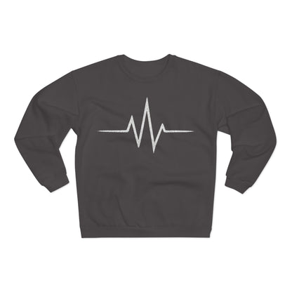 Inspirational Heartbeat Crew Neck Sweatshirt, Motivational Gift, Casual Wear, Unisex Pullover, Fitness Enthusiast