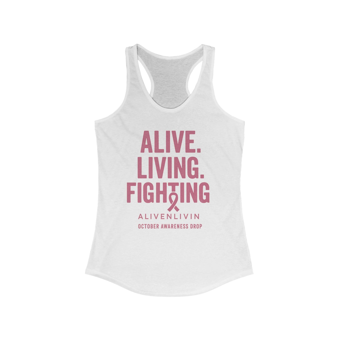 Pink Ribbon Breast Cancer Awareness Tank, Inspirational Workout Shirt, Fitness Gift, October Awareness Apparel, Supportive Activewear, [...]