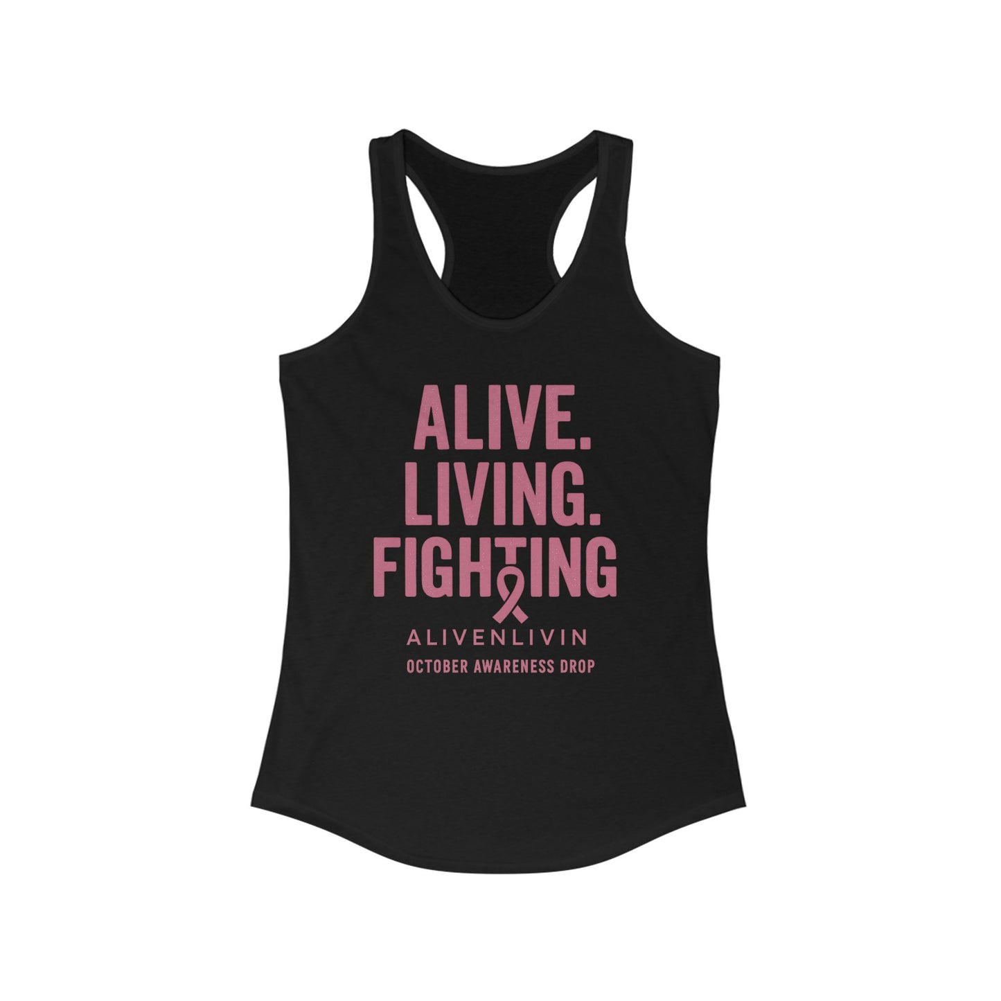 Pink Ribbon Breast Cancer Awareness Tank, Inspirational Workout Shirt, Fitness Gift, October Awareness Apparel, Supportive Activewear, [...]