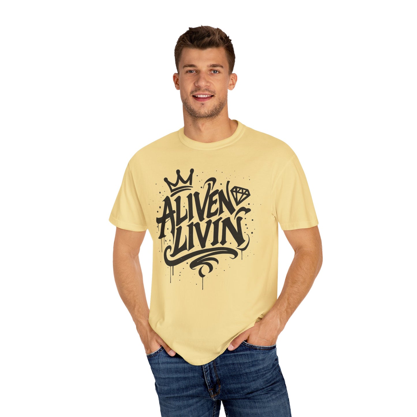 Stylish Unisex Graphic Tee - "ALIVEN LIVIN" - Trendy Streetwear, Casual Gift, Comfortable Everyday Wear, Cool Summer Top, Unique [...]