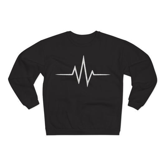 Inspirational Heartbeat Crew Neck Sweatshirt, Motivational Gift, Casual Wear, Unisex Pullover, Fitness Enthusiast