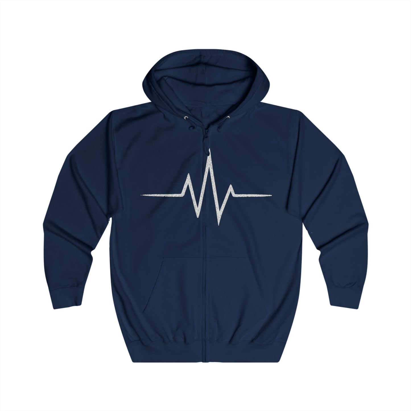 Vibrant Unisex Full Zip Hoodie - Heartbeat Graphic, Motivational Wear, Fitness Apparel, Everyday Comfort, Perfect Gift for Wellness [...]