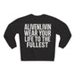 Inspirational Heartbeat Crew Neck Sweatshirt, Motivational Gift, Casual Wear, Unisex Pullover, Fitness Enthusiast