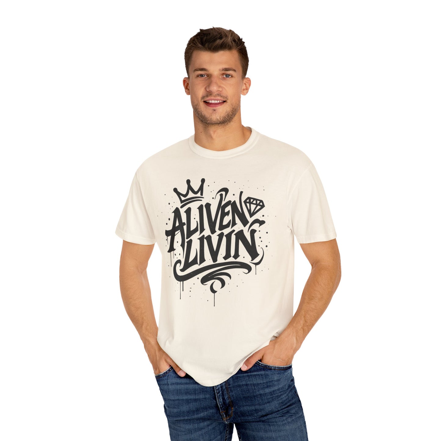 Stylish Unisex Graphic Tee - "ALIVEN LIVIN" - Trendy Streetwear, Casual Gift, Comfortable Everyday Wear, Cool Summer Top, Unique [...]