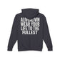 Lightweight Inspirational Hoodie, Motivational Sweatshirt for Everyday Wear, Perfect for Gifts, Festivals, and Active Lifestyle