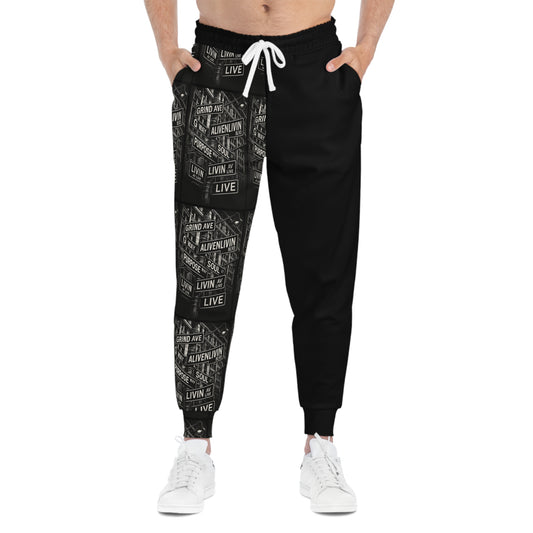 Urban Graphic Joggers - Live Boldly, Sweatpants for Athletes, Casual Wear, Street Style, Live Events Apparel, Gift for Fitness Lovers