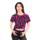 Vibrant Graphic Crop Tee - "ALIVEN LIVIN", Summer Fashion, Streetwear Top, Casual Wear, Gift for Friends