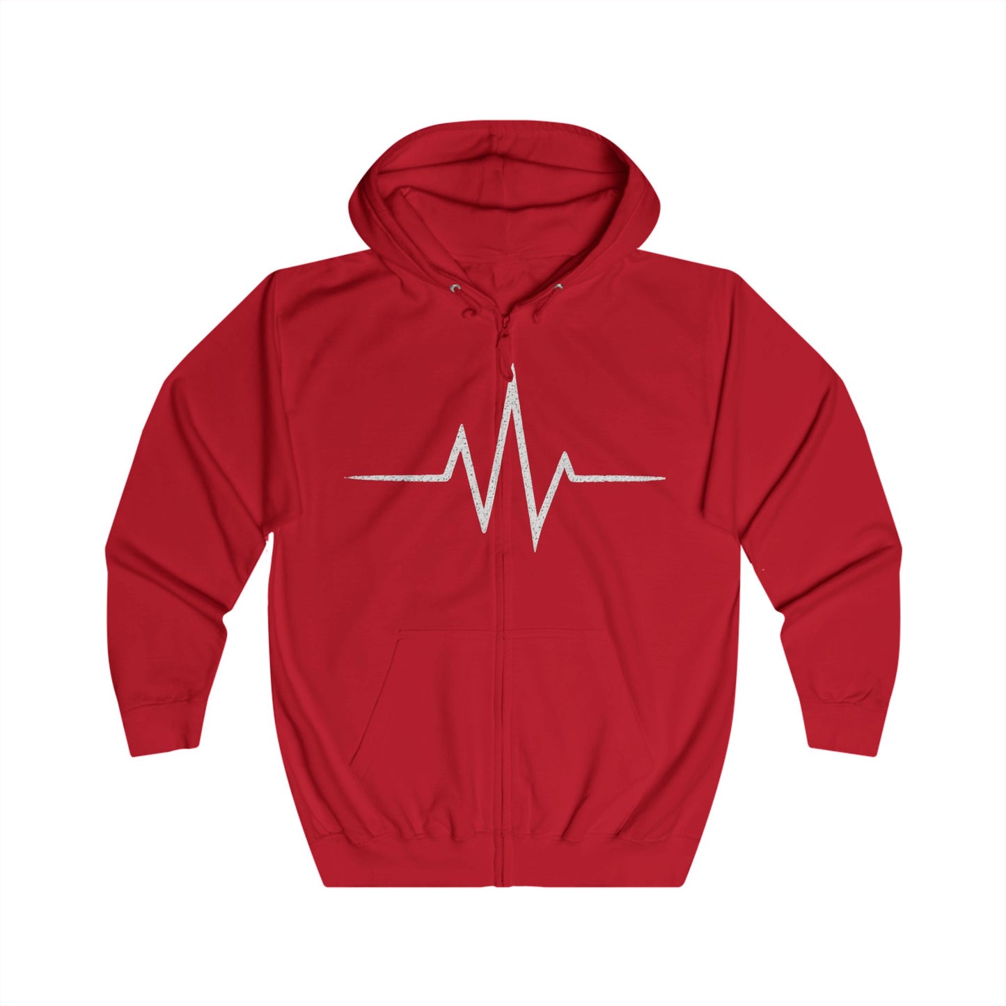 Vibrant Unisex Full Zip Hoodie - Heartbeat Graphic, Motivational Wear, Fitness Apparel, Everyday Comfort, Perfect Gift for Wellness [...]