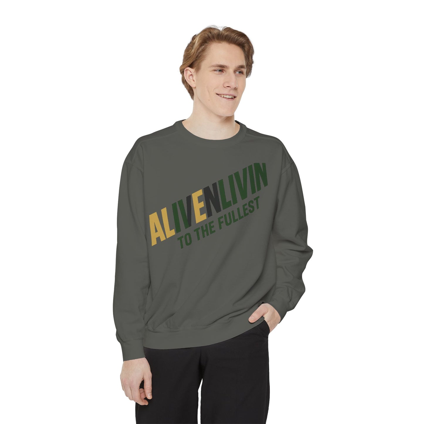 Alive 'N' Livin Unisex Garment-Dyed Sweatshirt | Cozy Casual Wear, Perfect for Relaxing, Great Gift for Friends, Ideal for [...]
