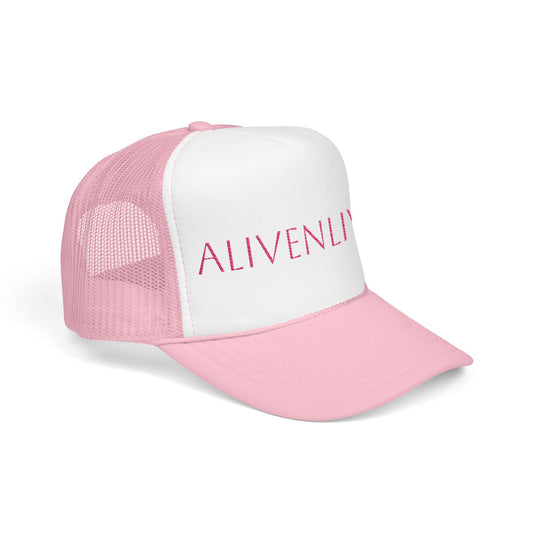 Chic Foamy Trucker Hat, Stylish Cap for Outdoor Events, Birthday Gift, Embroidered Hat, Trendy Accessory, Perfect for Summer Fun