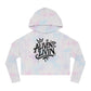Trendy Cropped Hooded Sweatshirt with 'ALIVEN LIVIN' Design, Casual Streetwear for Women, Perfect for Everyday Wear, Gift for Her, [...]