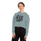 Trendy Cropped Hooded Sweatshirt with 'ALIVEN LIVIN' Design, Casual Streetwear for Women, Perfect for Everyday Wear, Gift for Her, [...]
