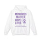 Alzheimer's Awareness Hoodie, Unisex Lightweight Sweatshirt, Memory Matters Apparel, Hope Lives Gift, Supportive Charity Clothing