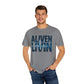 Unisex Garment-Dyed T-shirt - Aliven Livin, Casual Wear, Graphic Tee, Gift for Health Enthusiasts, Motivational Apparel
