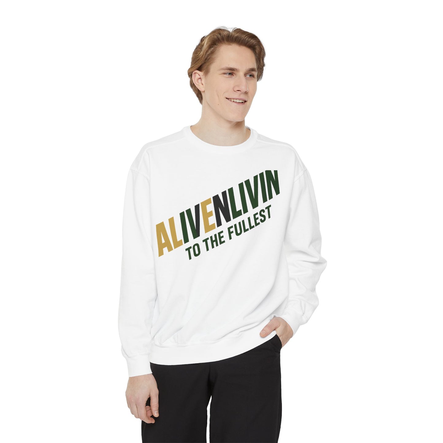 Alive 'N' Livin Unisex Garment-Dyed Sweatshirt | Cozy Casual Wear, Perfect for Relaxing, Great Gift for Friends, Ideal for [...]