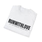 Unisex Softstyle T-Shirt - RUN WITH LOVE Graphic Tee for Running Enthusiasts, Stylish Gift for Friends, Fitness Apparel, Casual Wear, [...]
