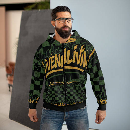 Vibrant Unisex Zip Hoodie - Cool Streetwear, Casual Wear, Gift for Him/Her, Stylish Layer for All Seasons