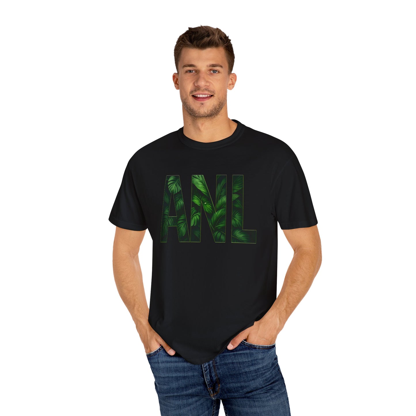 Unisex Garment-Dyed T-shirt with Green Tropical Design, Summer Vibes, Perfect for Casual Outings, Gifts for Nature Lovers, Trendy [...]