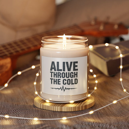 Scented Soy Candle, Cozy Atmosphere, Perfect Gift for Winter, ''Alive Through the Cold'', Relaxation, Home Fragrance, Self-Care