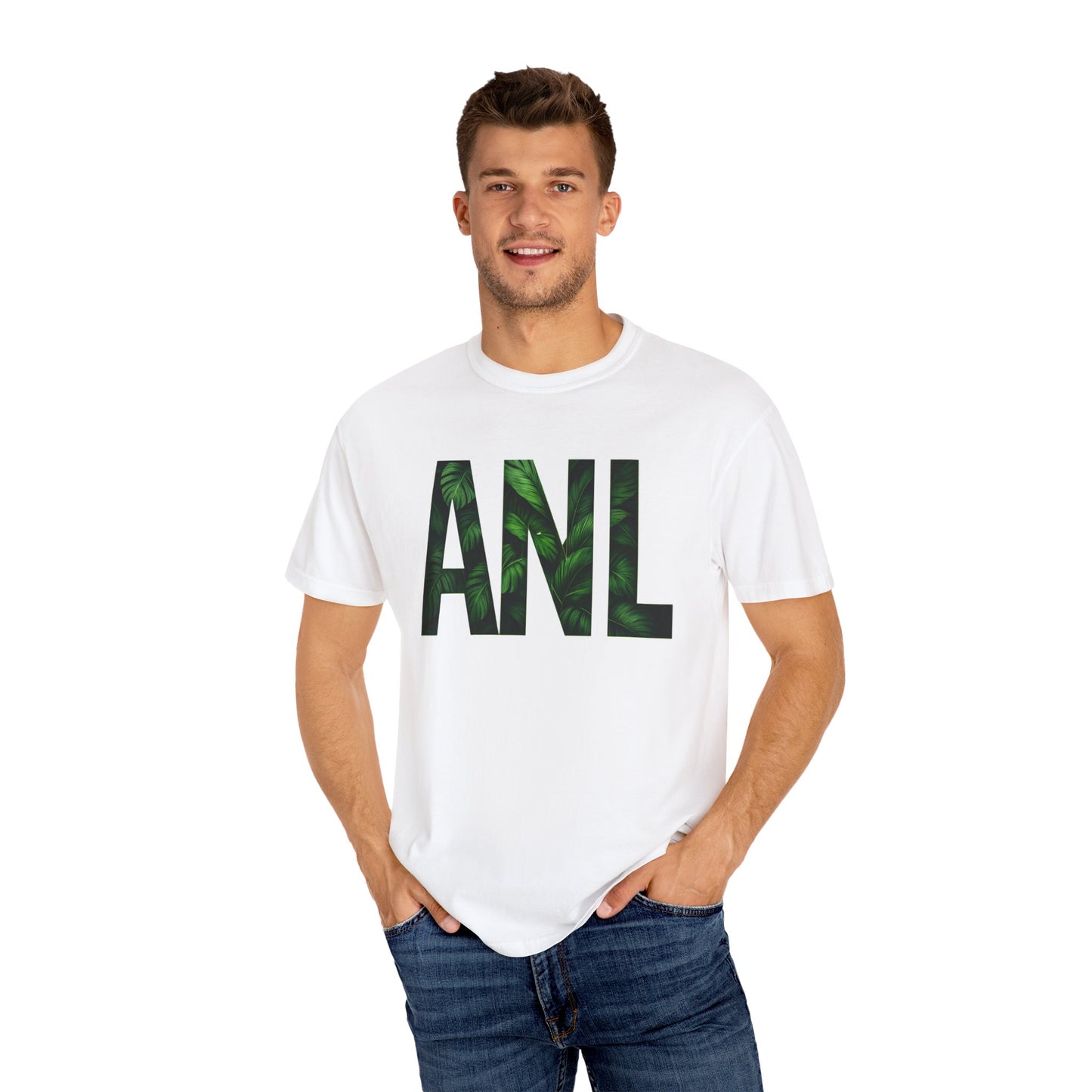 Unisex Garment-Dyed T-shirt with Green Tropical Design, Summer Vibes, Perfect for Casual Outings, Gifts for Nature Lovers, Trendy [...]