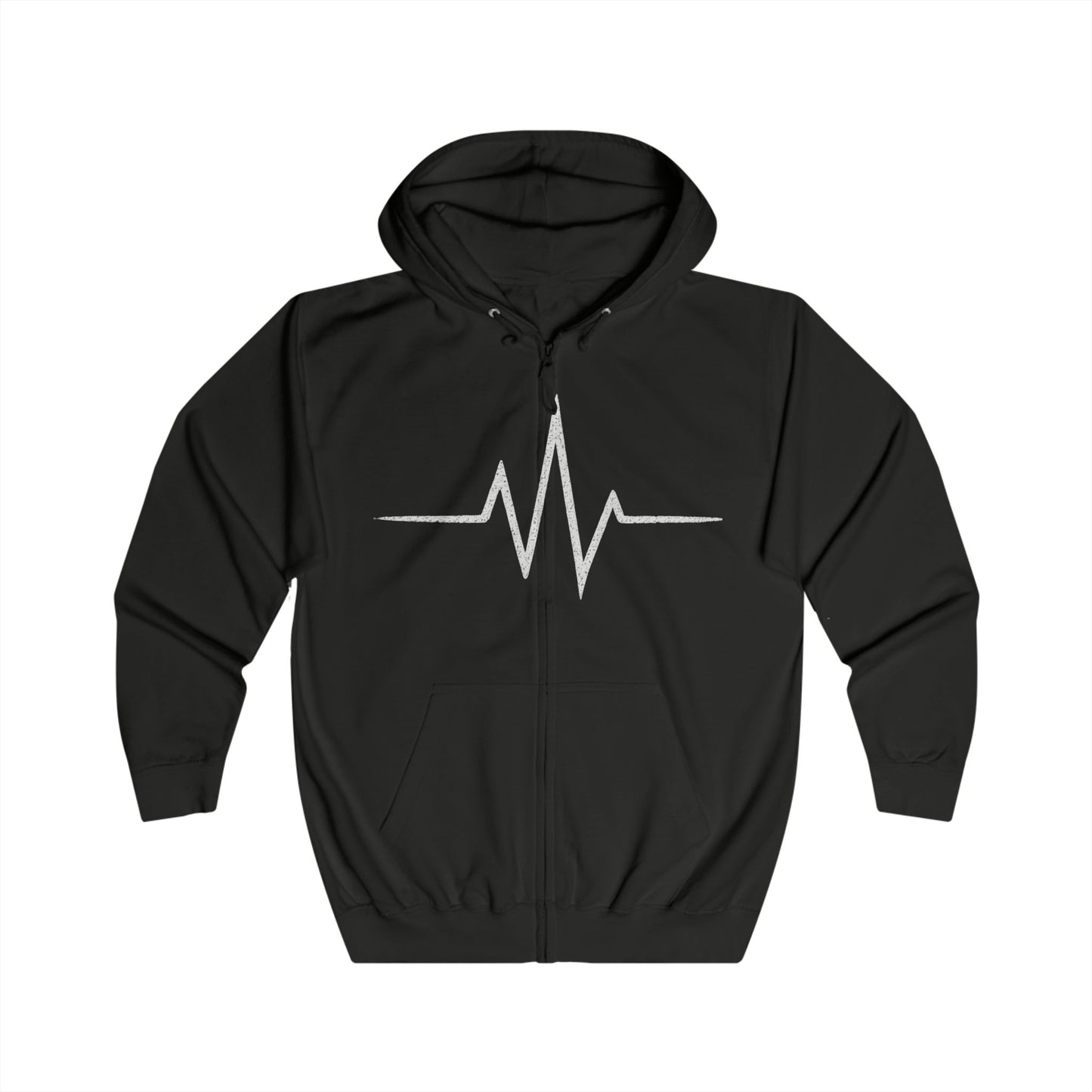 Vibrant Unisex Full Zip Hoodie - Heartbeat Graphic, Motivational Wear, Fitness Apparel, Everyday Comfort, Perfect Gift for Wellness [...]