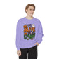 Halloween Themed Sweatshirt, Cozy Fall Apparel, Unisex Fall Fashion, Holiday Gift for Spooky Season, Cute Ghost and Pumpkin Design