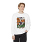 Halloween Themed Sweatshirt, Cozy Fall Apparel, Unisex Fall Fashion, Holiday Gift for Spooky Season, Cute Ghost and Pumpkin Design