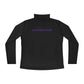 Ladies Quarter-Zip Pullover with Brain Ribbon Design | Casual Wear, Athleisure, Awareness Gear, Gift Idea, Comfortable Hoodie