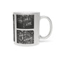 Metallic Inspirational Mug - Urban Life Design, Coffee Cup for Motivation, Gift for Dreamers, Creative Souls, Home or Office Decor