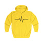 Heartbeat Pulse Hoodie, Casual Unisex Zip Hoodie, Trendy Streetwear, Gift for Music Lovers, Everyday Comfort Wear