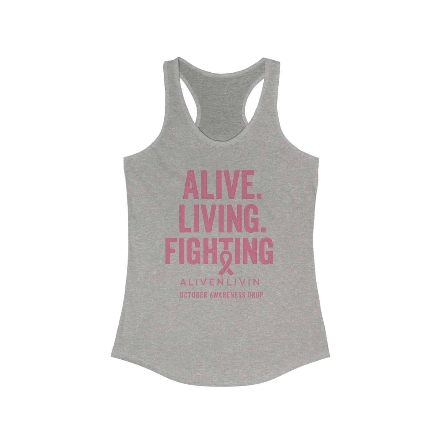 Pink Ribbon Breast Cancer Awareness Tank, Inspirational Workout Shirt, Fitness Gift, October Awareness Apparel, Supportive Activewear, [...]