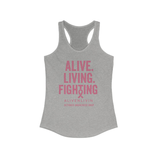 Pink Ribbon Breast Cancer Awareness Tank, Inspirational Workout Shirt, Fitness Gift, October Awareness Apparel, Supportive Activewear, [...]