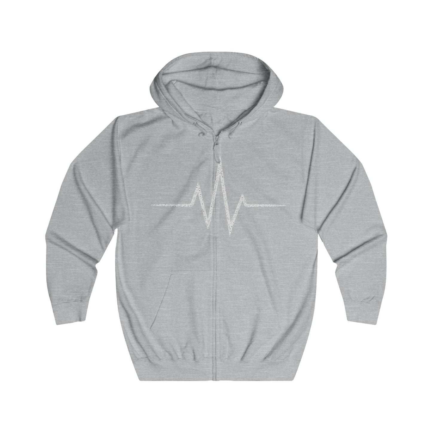 Vibrant Unisex Full Zip Hoodie - Heartbeat Graphic, Motivational Wear, Fitness Apparel, Everyday Comfort, Perfect Gift for Wellness [...]