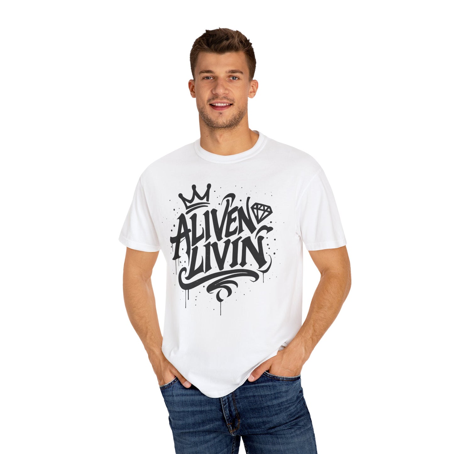 Stylish Unisex Graphic Tee - "ALIVEN LIVIN" - Trendy Streetwear, Casual Gift, Comfortable Everyday Wear, Cool Summer Top, Unique [...]